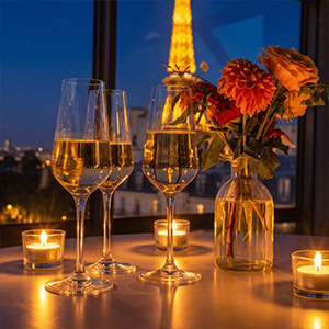 Dîner rooftop paris